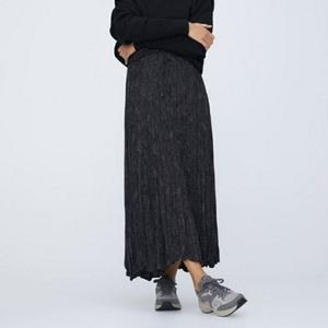 ZARA gray pleated crinkled maxi skirt XXL plus size